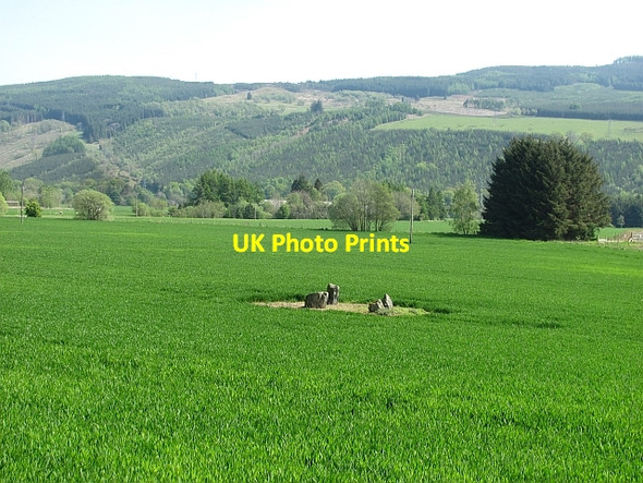 Photo 6"x4" Stone circle, Carse Farm Dull c2012