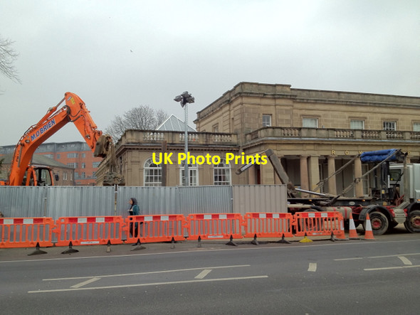 Photo 6"x4" Excavations outside the Royal Pump Rooms Royal Leamington Spa c2012