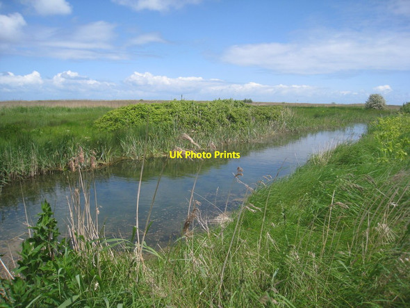 Photo 6"x4" Drain at the edge of Cley marshes Newgate\/TG0543 c2012