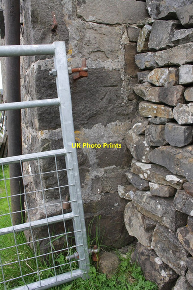 Photo 6"x4" Benchmark on building at High Green Field Oughtershaw c2012