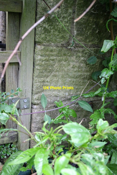 Photo 6"x4" Benchmark on the side of #32 West Lane Baildon c2012