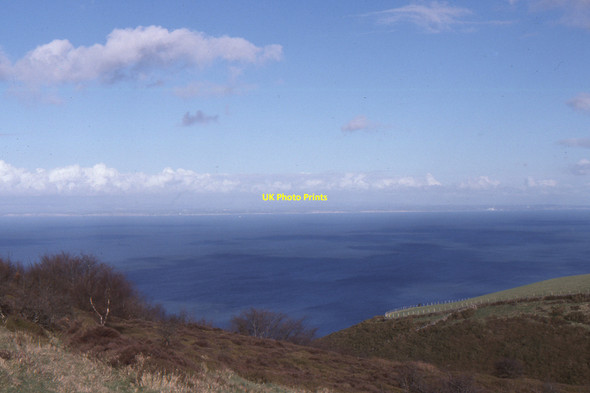 Photo 6"x4" Looking down Coscombe and over the Bristol Channel Malmsmead c1998