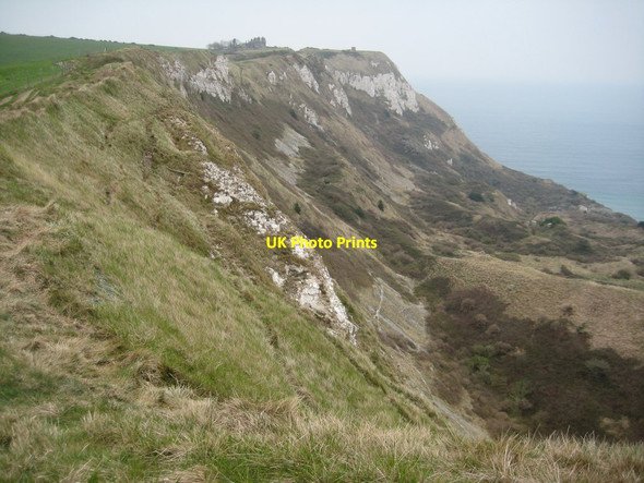 Photo 6"x4" The coast above Ringstead Bay Osmington Mills c2012