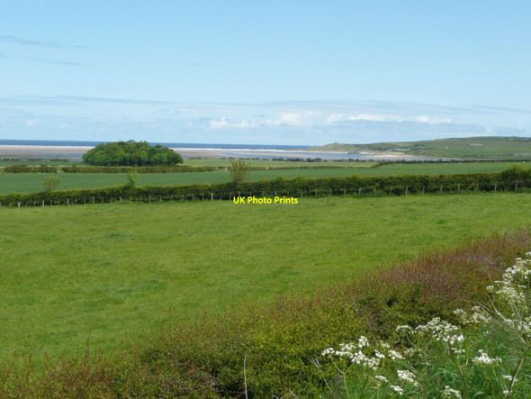 Photo 6"x4" Looking over pasture towards Budle Bay Waren Mill c2012