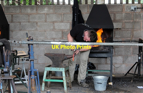 Photo 6"x4" Three Counties Show - farrier demonstration Malvern Wells c2012
