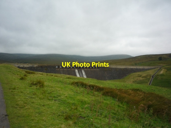 Photo 6"x4" Angram reservoir releasing water Woodale\/SE0279 c2009