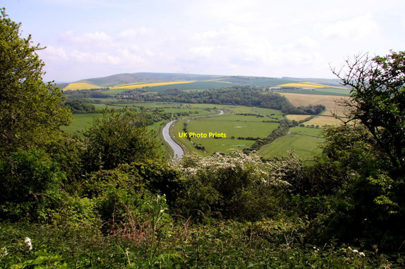 Photo 6"x4" The Cuckmere River from High and Over Litlington\/TQ5201 c2012