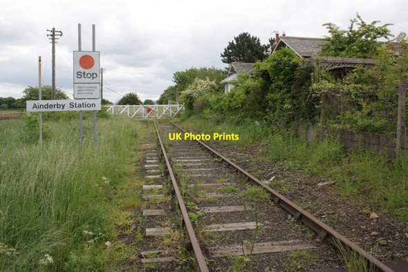 Photo 6"x4" Ainderby Station level crossing, Morton-on-Swale Ainderby Steeple c2012
