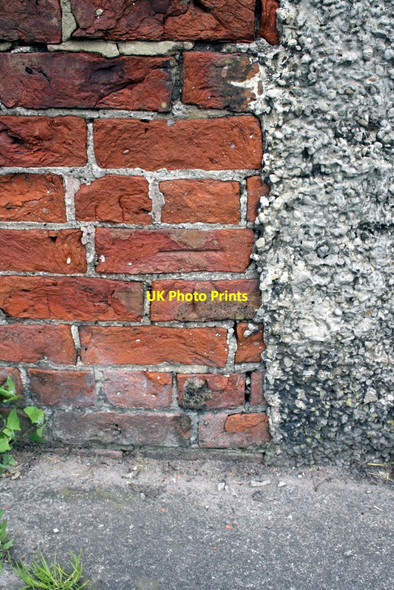 Photo 6"x4" Benchmark on wall beside A684 Ainderby Steeple c2012