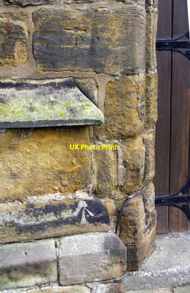 Photo 6"x4" Benchmarks on St Helen's Church Ainderby Steeple c2012