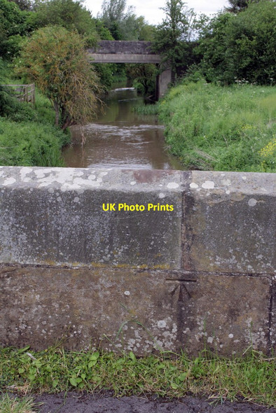 Photo 6"x4" Benchmark on parapet of Howden Bridge Northallerton c2012