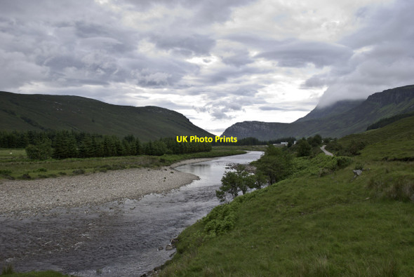 Photo 6"x4" Strathmore River Dun Dornaigil (Broch) c2012