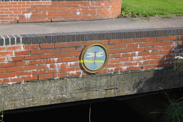 Photo 6"x4" North Scarle Golden Jubilee plaque - dragonfly  North Scarle c2012