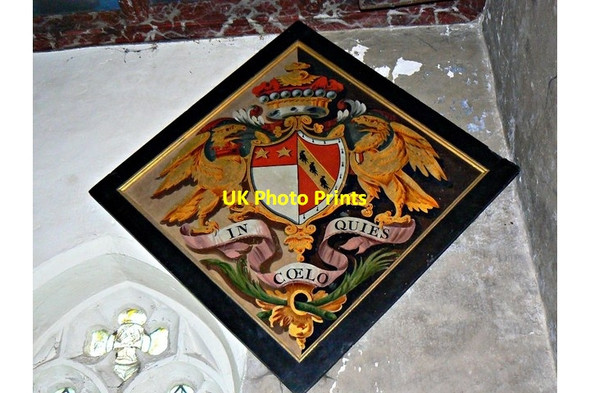 Photo 6"x4" Another hatchment, St Mary's Church, Lydiard Tregoze, Swindon Grange Park\/SU1084 c2012