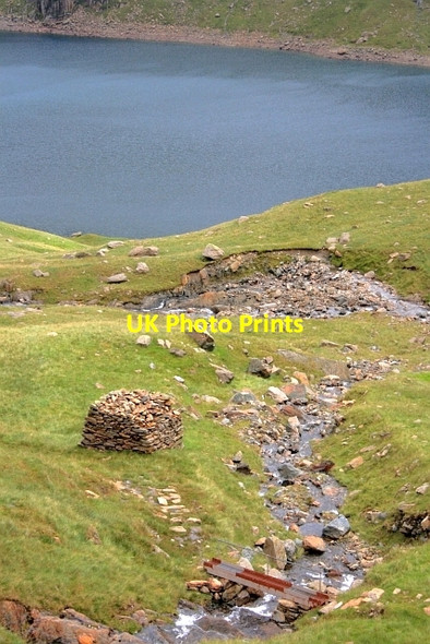 Photo 6"x4" Stone Plinth for Aerial Ropeway Gwastadnant c2012