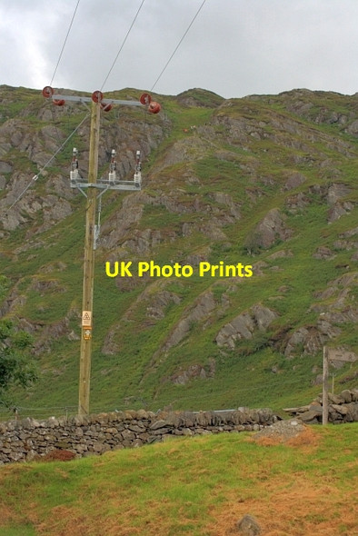 Photo 6"x4" Electricity Transmission Pole, Hen Bont Capel Curig c2012