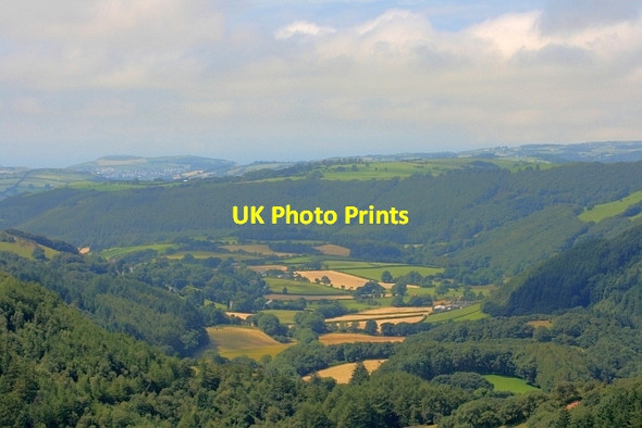 Photo 6"x4" View Down the Rheidol Valley Cwmbrwyno c2012