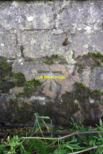 Photo 6"x4" Benchmark on Appersett Bridge Appersett c2012