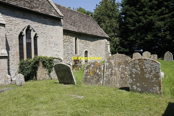 Photo 6"x4" South side churchyard Eaton Hastings c2012