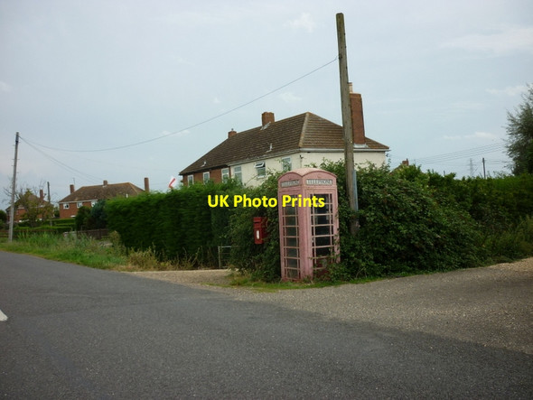 Photo 6"x4" A pink telephone box at Tongue End Tongue End c2012