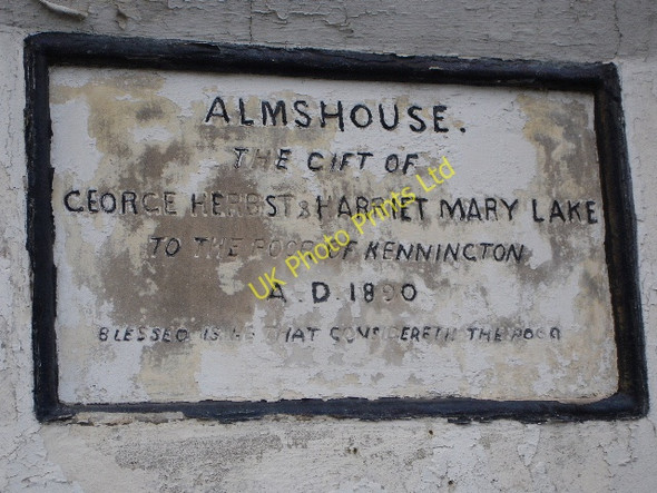 Photo 6"x4" Plaque on Almshouse Ashford\/TR0042 c2007