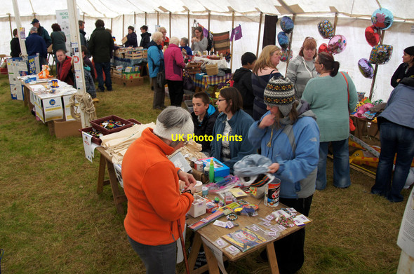 Photo 6"x4" Inside one of the tents at the Unst show 2012 Baltasound c2012