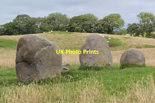 Photo 6"x4" Row of stones near the Torhousekie stone circle Spittal\/NX3657 c2012