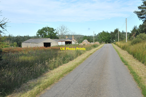 Photo 6"x4" Road and farm buildings at Easter Regaule Logie\/NJ0150 c2012