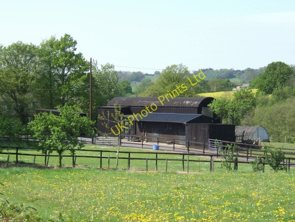 Photo 6"x4" Farm Buildings in Stocking Lane Linley Brook c2007
