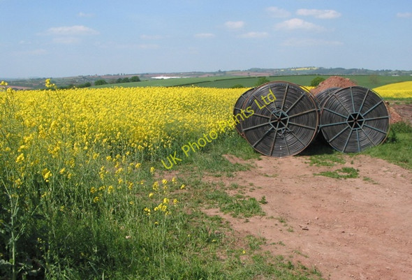 Photo 6"x4" Irrigation coils in Bromsash field Bromsash c2007