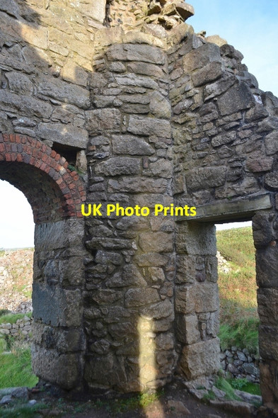Photo 6"x4" Wheal Edward - Chimney Boscean c2012