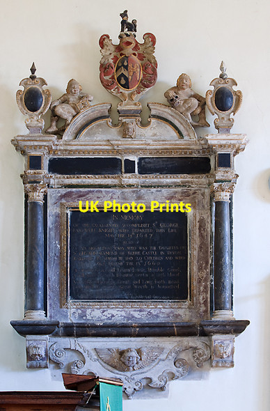 Photo 6"x4" Church of St Peter & St Paul, Bishops Hull - monument to Sir George Farewell Bishop's Hull c2012