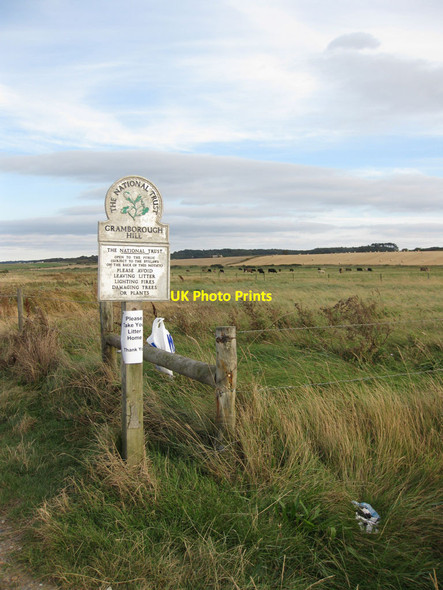 Photo 6"x4" National trust sign, Gramborough Hill Salthouse\/TG0743 c2012