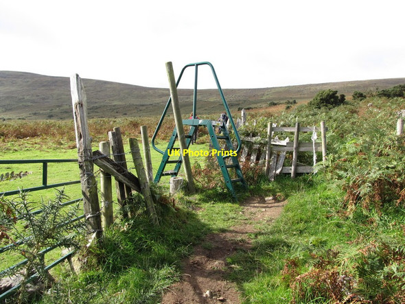 Photo 6"x4" Stile on the Commons Loop Path leading on the open common Carlingford c2012