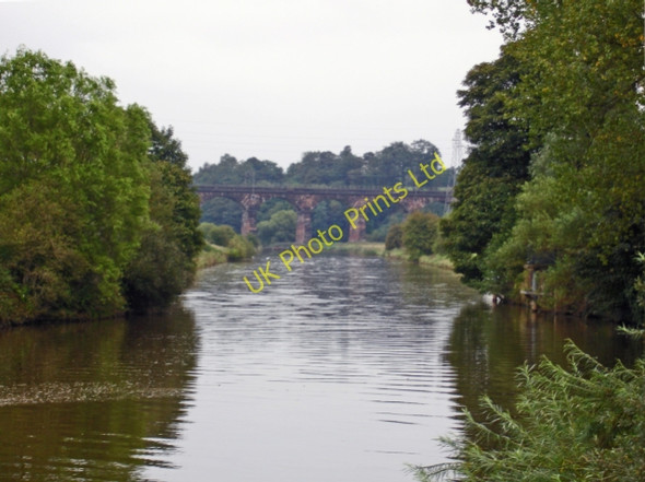 Photo 6"x4" Crowton - River Weaver and Dutton Viaduct Cooksongreen c2006