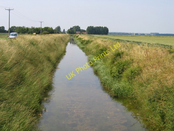 Photo 6"x4" Drain in Dowsby Fen, Lincs Little Wisbeach c2006