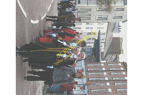 Photo 6"x4" Civic Dignitaries at the Remembrance Day Marchpast Caernarfon c2006