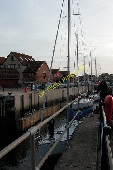 Photo 6"x4" Yachts leaving Port Solent via the sea lock to enter Portsmouth Harbour. Port Solent c2006