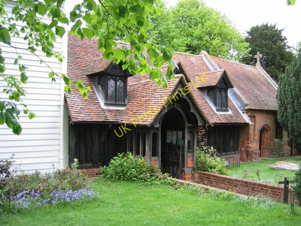 Photo 6"x4" Greensted Church - South Side Chipping Ongar c2003