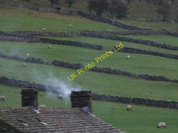 Photo 6"x4" Smoky Chimney at Yockenthwaite. Yockenthwaite c2006