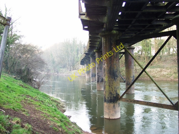 Photo 6"x4" Old railway bridge across the Wye, Redbrook Redbrook\/SO5310 c2003