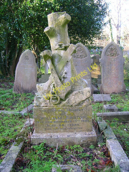 Photo 6"x4" William Caston's Grave, St John sub Castro Graveyard Lewes c2006