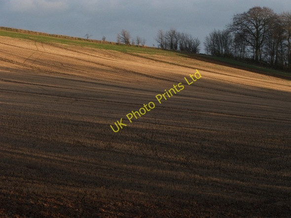 Photo 6"x4" Stubble Field. Notton\/SE3413 c2006