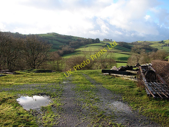 Photo 6"x4" Farmland and public footpath to 'The Farm' Llanidloes c2006