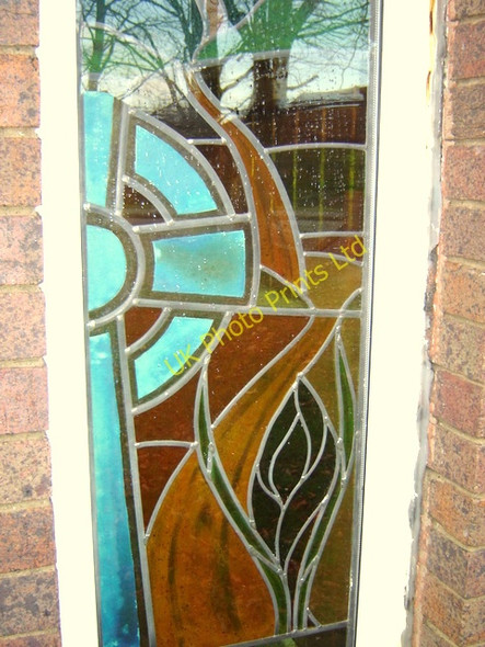 Photo 6"x4" Stained glass window in youth centre in Mold Mold\/Yr Wyddgrug c2006