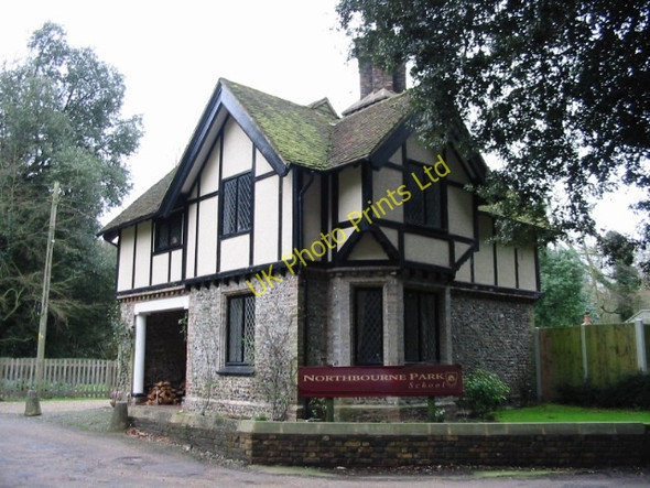 Photo 6"x4" Entrance building to Northbourne Park School. Betteshanger c2007