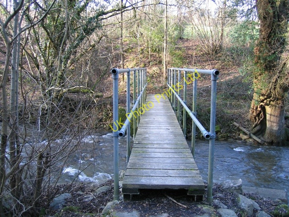 Photo 6"x4" Footbridge over the River Alyn\/Afon Alun Pantymwyn c2007