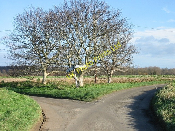 Photo 6"x4" Junction at corner of Baye Lane. Ickham c2007