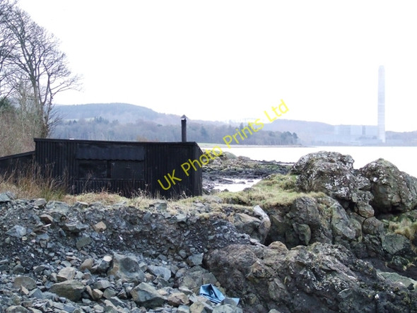 Photo 6"x4" Beach Hut on Cloch Shore Levan c2007