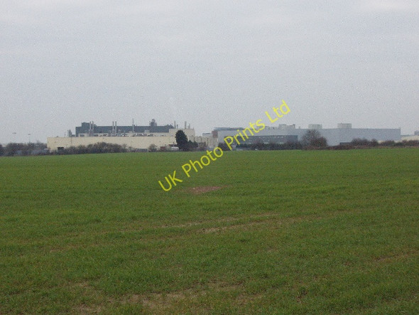 Photo 6"x4" Field at Horspath, motor works beyond Cowley\/SP5504 c2007
